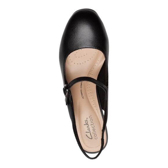 Clarks Women's Ambyr 2 Grace Slingback Platform Heel Pumps Black Size 6 1/2 - Picture 3 of 4